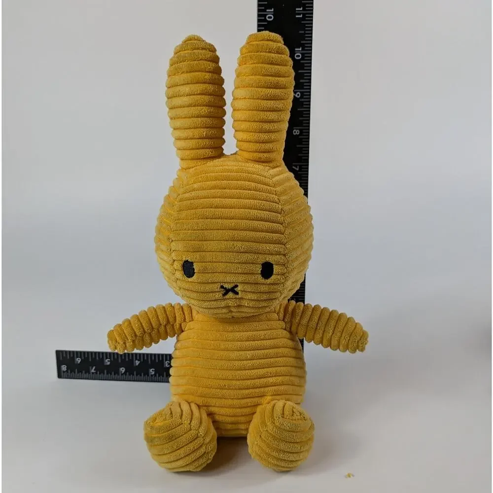 Miffy Corduroy Stuffed Bunny Buttercream Rabbit Plush Nijntje Official Yellow - Picture 8 of 13
